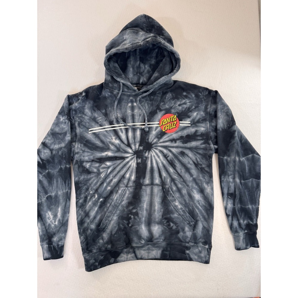 Santa Cruz Hoodie Small Tie Dye Skateboarding Pullover Sweatshirt Skate Vintage